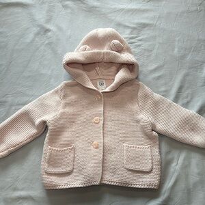GAP - Brannan Pink Bear cardigan sweater.
